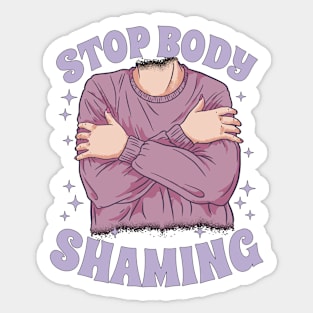 Body Positivity Self Acceptance Inspirational Quote Sticker